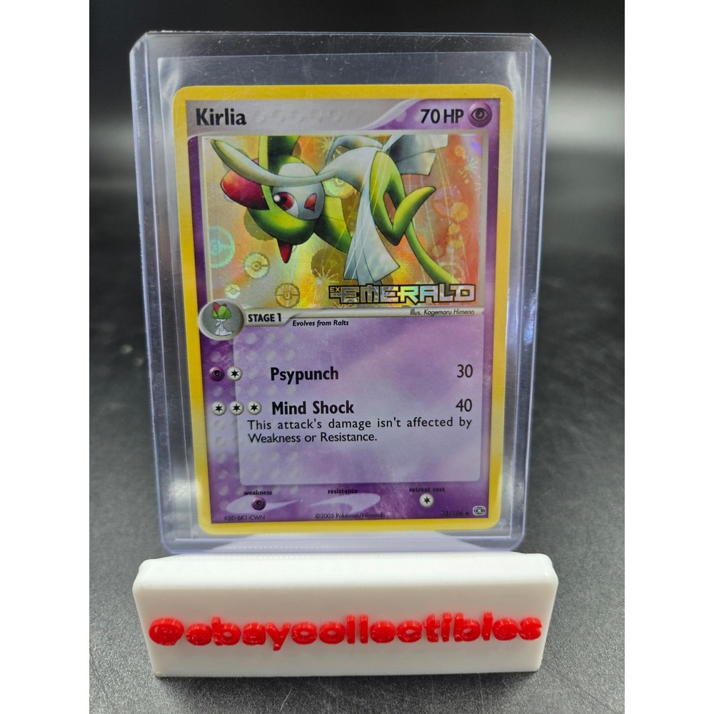 Pokemon Kirlia 33/106 EX Emerald Reverse Holo Stamped 2005 Psychic TCG Card
